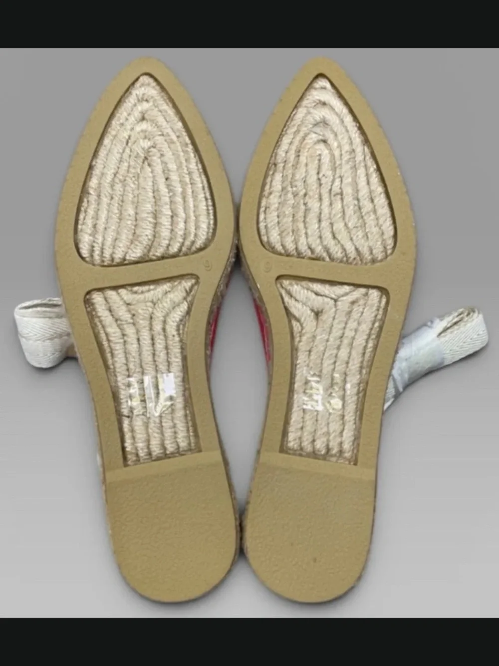 NEW J Crew Shoes Womens 9 red brown ballet espadrille flats lace up preppy boho